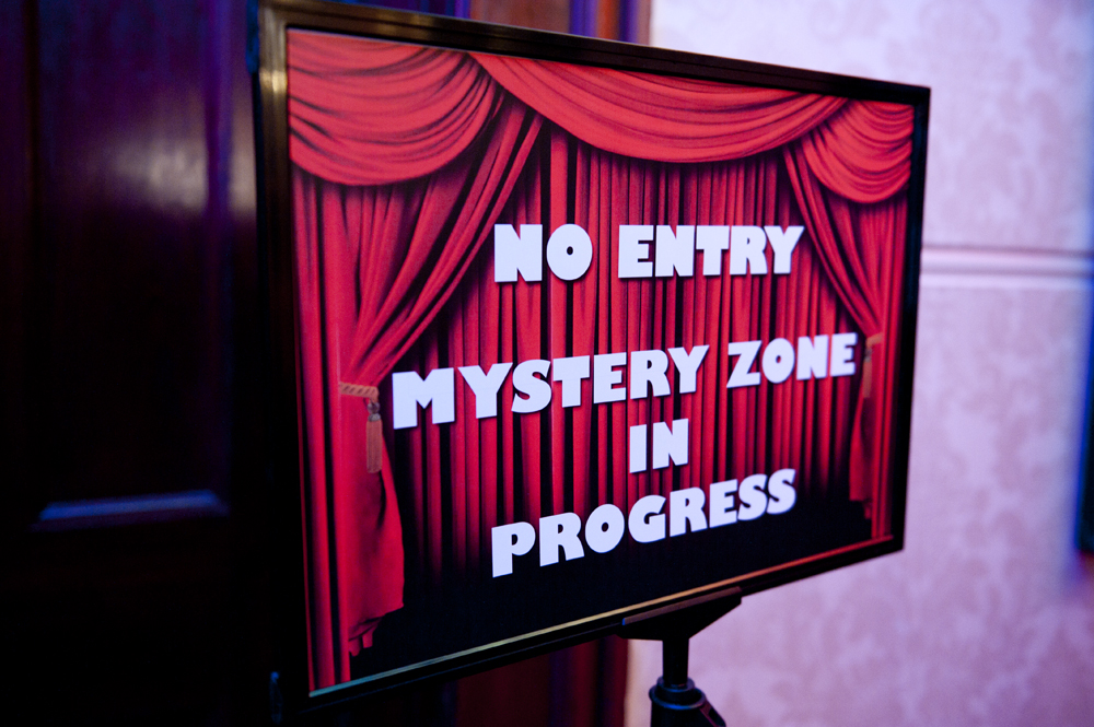 close up magic Mystery Zone sign