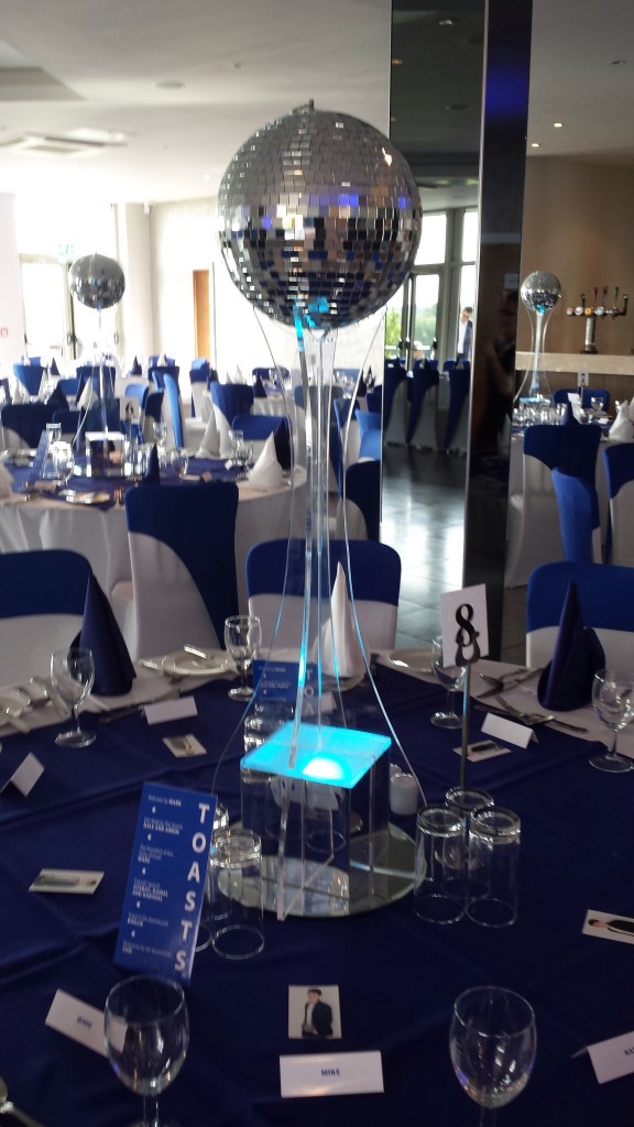Table decoration for an event in London