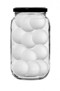 Golf Balls in a jar